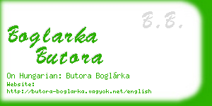 boglarka butora business card